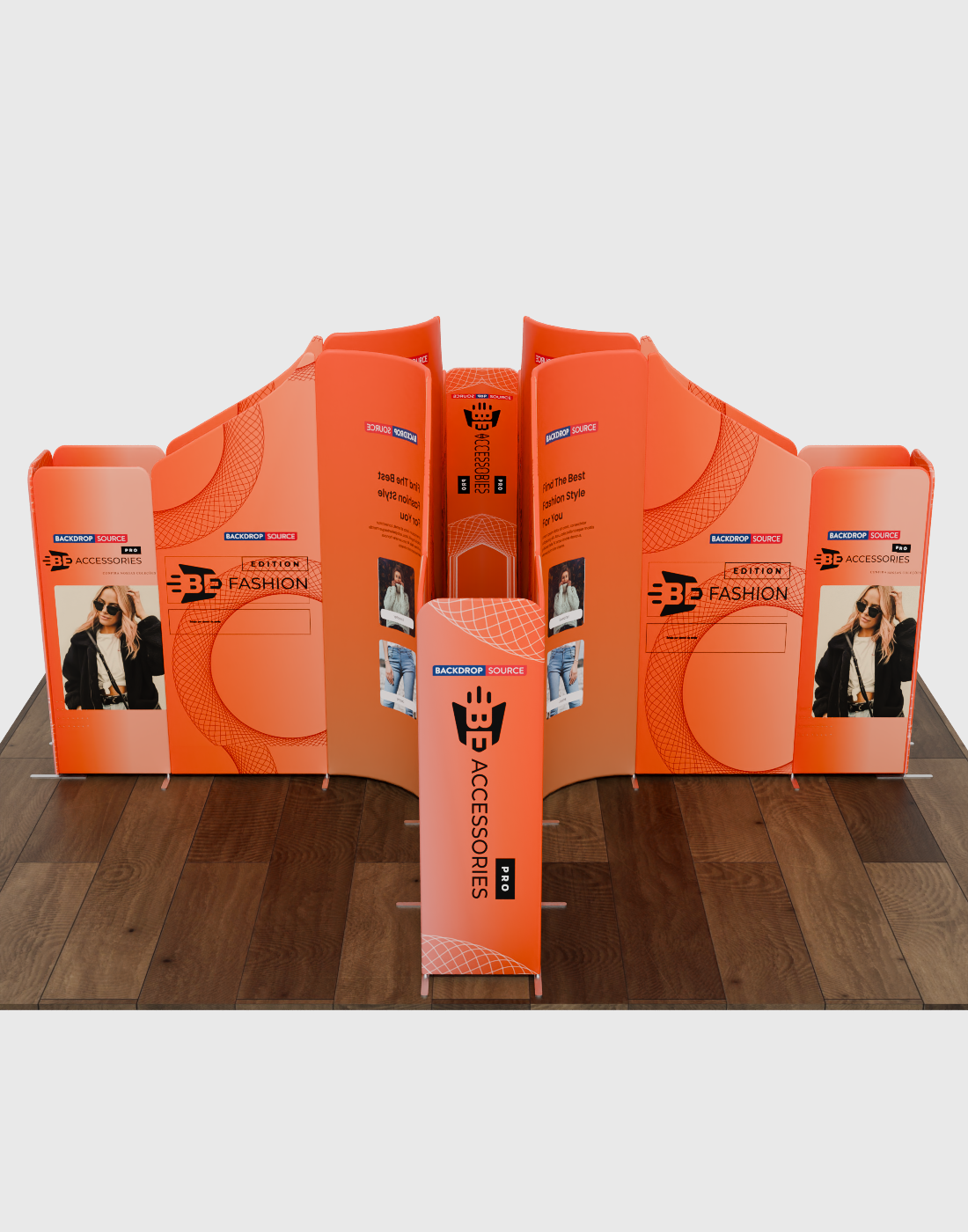 Magnetic Fabric Booth Display - Model 4 (16.4 x 16.4ft)