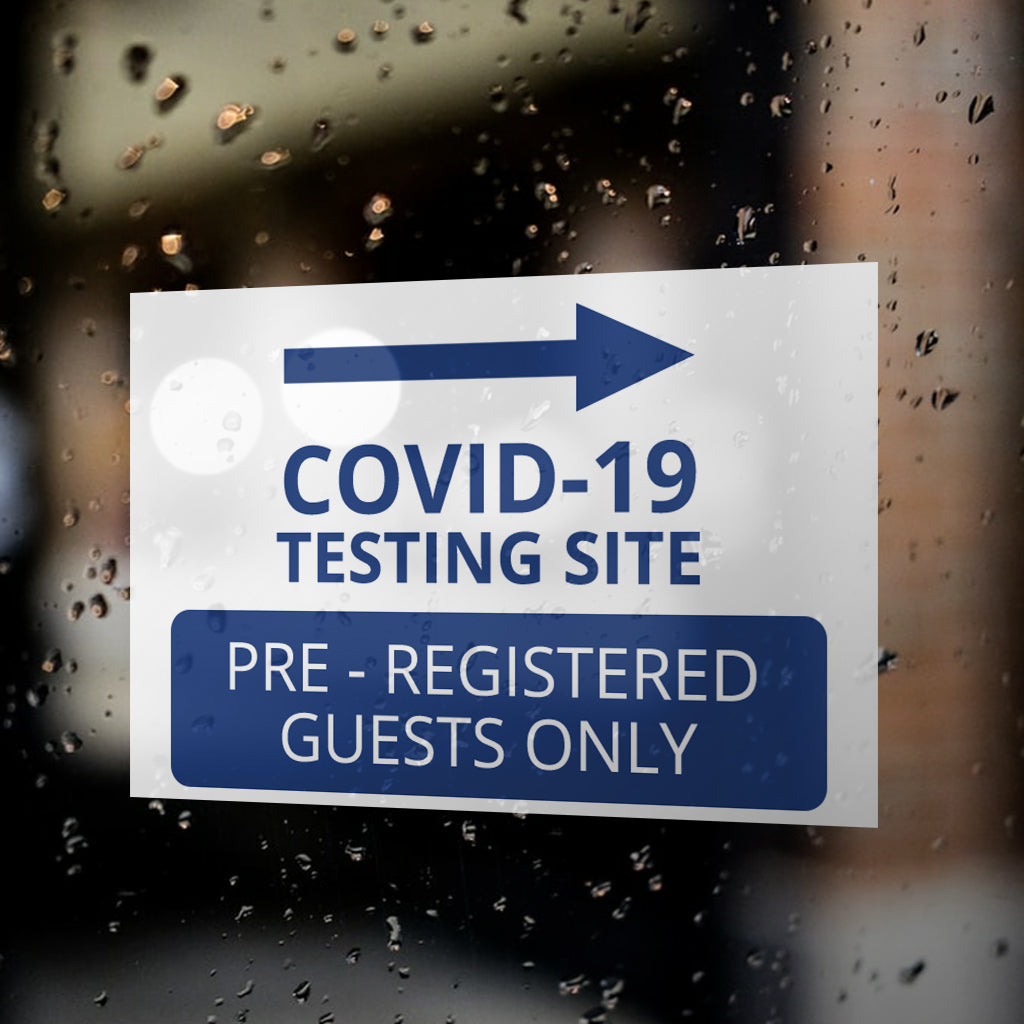 COVID -19 Testing Window Decals / Sticker - 02 - Backdropsource