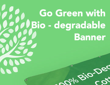 Sea ecológico con pancartas personalizadas biodegradables y ecológicas 