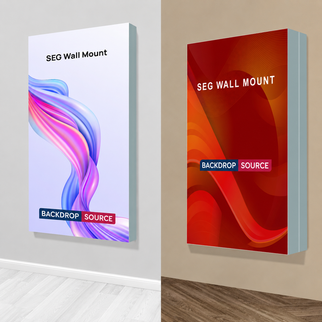 Wall-Mounted SEG Fabric Frames