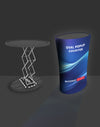Backlit Fabric Oval Pop Up Counter