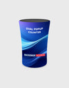 Backlit Fabric Oval Pop Up Counter