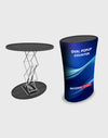 Backlit Fabric Oval Pop Up Counter