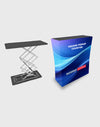 Backlit Fabric Rectangle Pop Up Counter