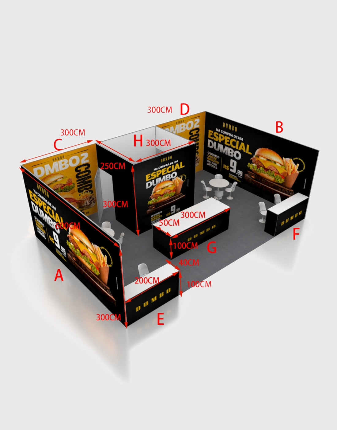 Modular Booth Kits 30ft x 20ft - Model 6