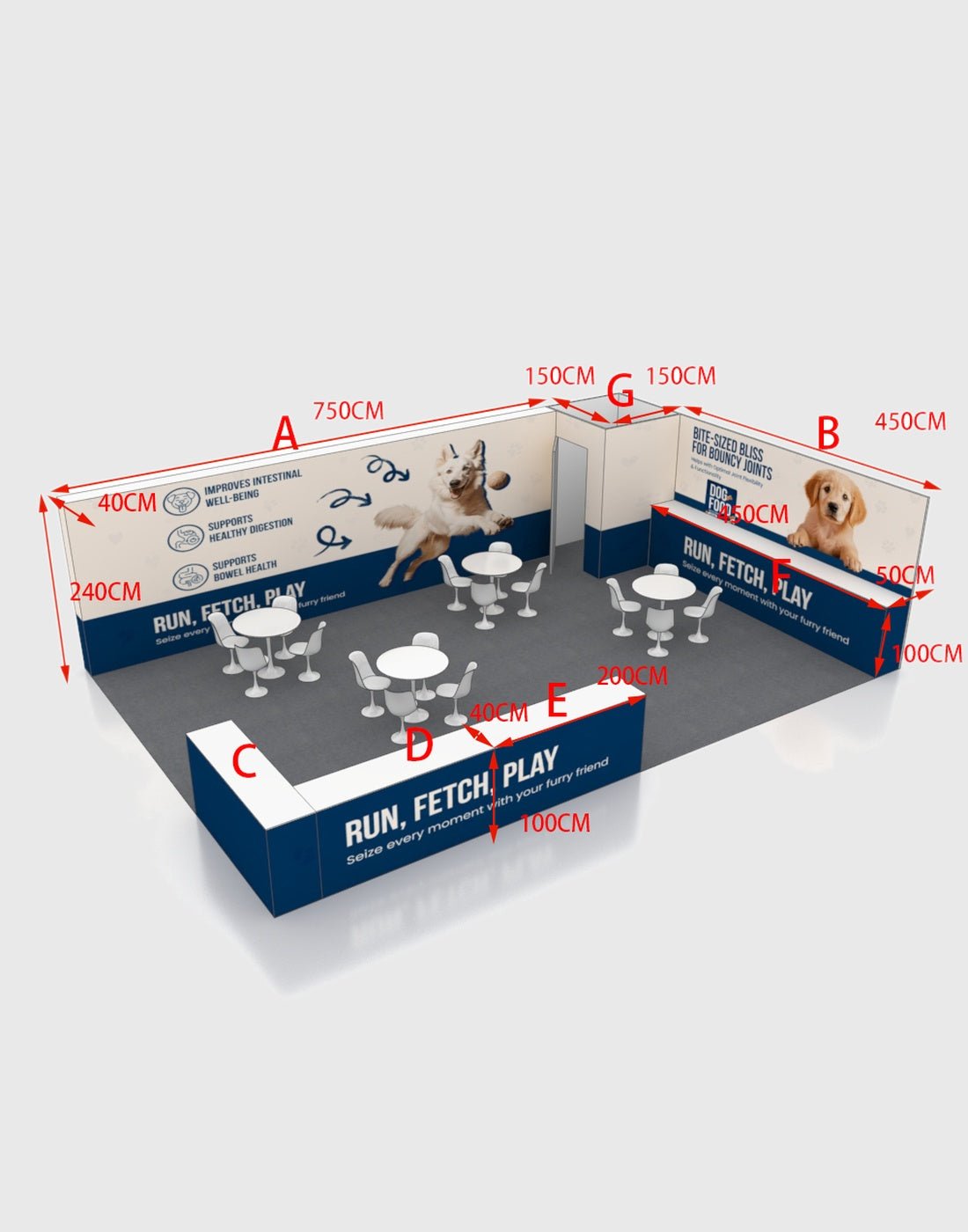 Modular Booth Kits 30ft x 20ft - Model 7