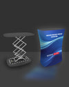 Backlit Fabric Rounded Square Pop Up Counter