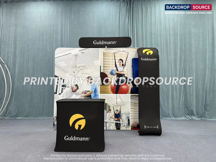 Straight Backdrop with 3D Wall & Arch Exhibition Kit