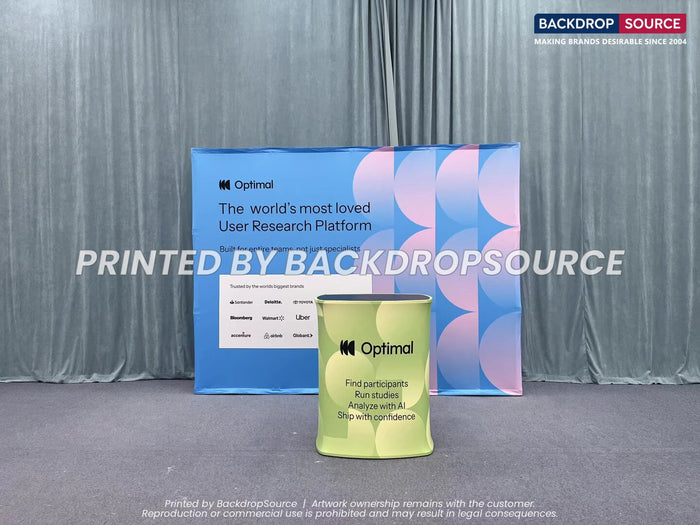 Curved Popup Exhibit Pro 3-in-1 Display Kit with Illume Lights