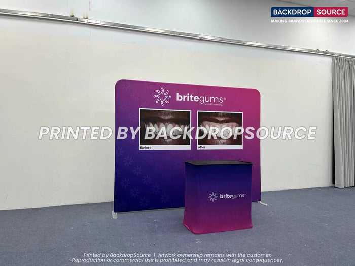 Curved Popup Exhibit Pro 3-in-1 Display Kit with Illume Lights