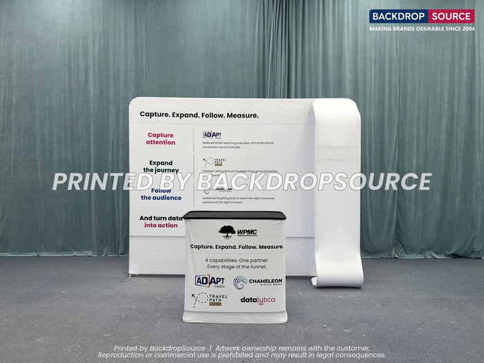 Curved Popup Exhibit Pro 3-in-1 Display Kit with Illume Lights