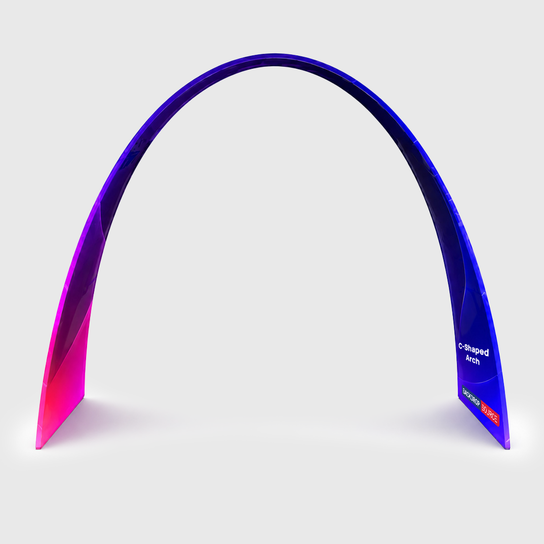 Arco de tela tensada en forma de C - 10 pies