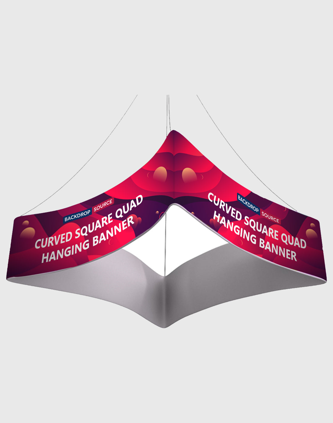 Curved Square Quad Hanging Banner