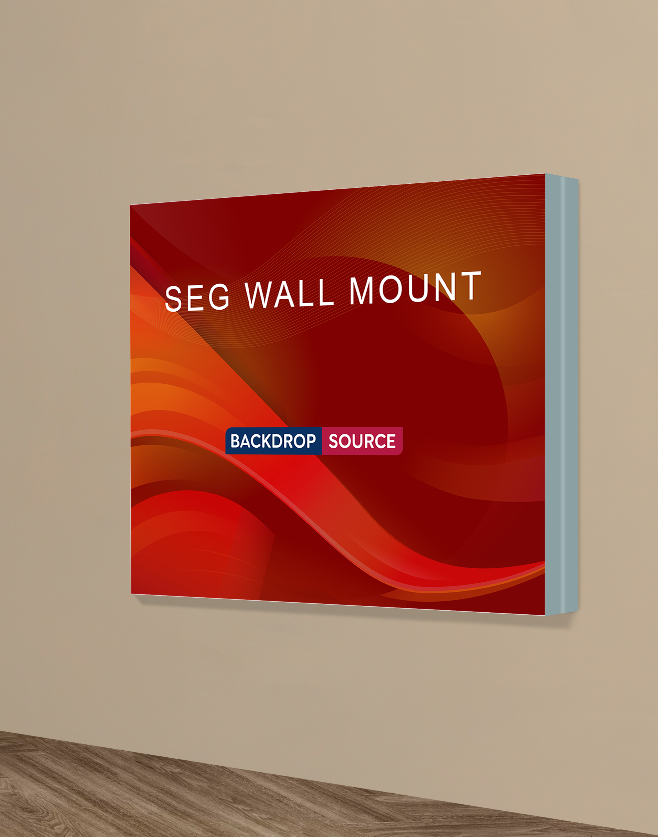 Wall-Mounted SEG Fabric display - 4" Depth