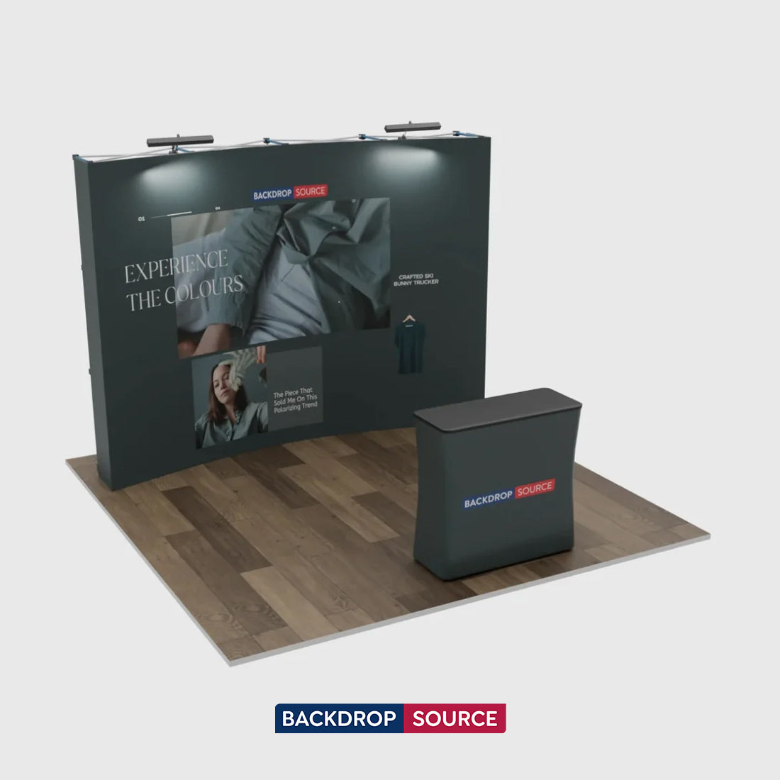10ft x 10ft Curved Popup Exhibit Pro 3-in-1 Display Kit with Illume Lights