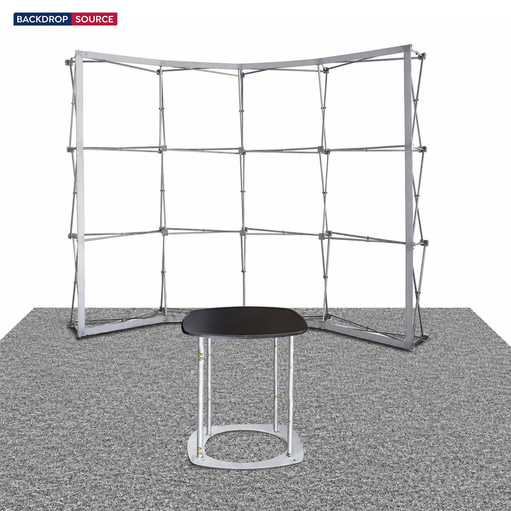 10ft x 10ft Curved Popup Exhibit Pro 3-in-1 Display Kit with Illume Lights