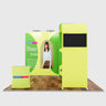 Kit de exhibición de TV modular de arco en L de primera calidad para stands de 10 pies de ancho