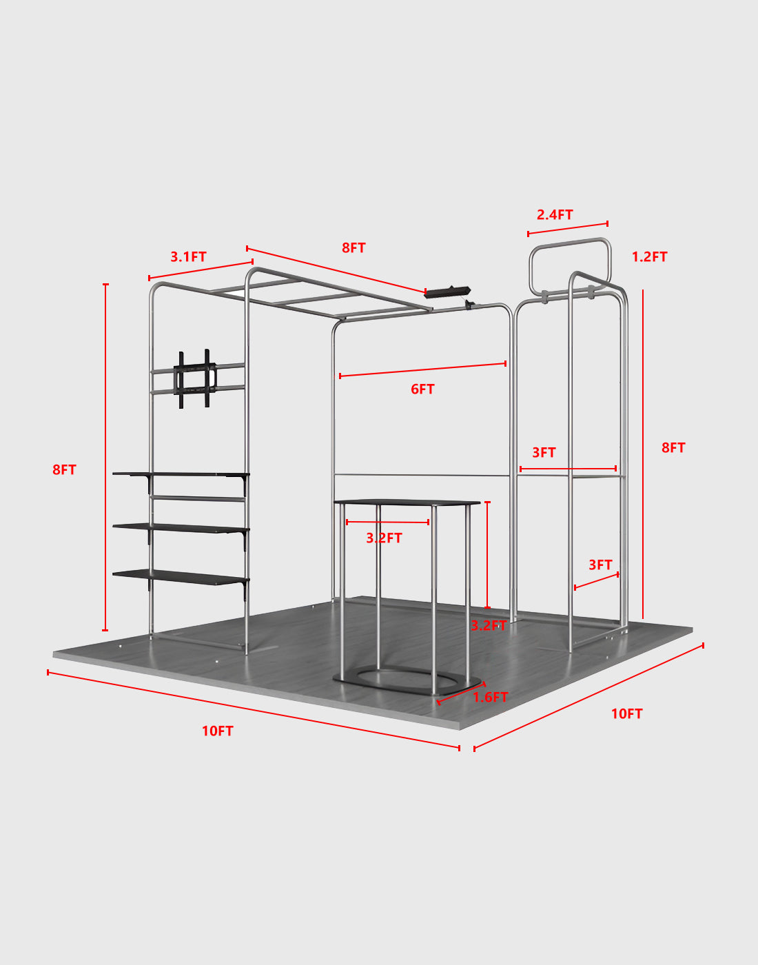 Portable Exhibit Display 10ft x 10ft - Model 31
