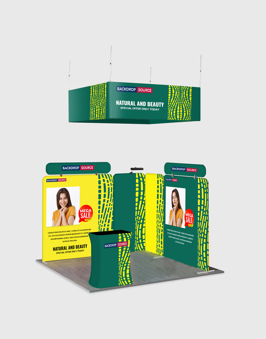 Portable Exhibit Display 10ft x 10ft - Model 30
