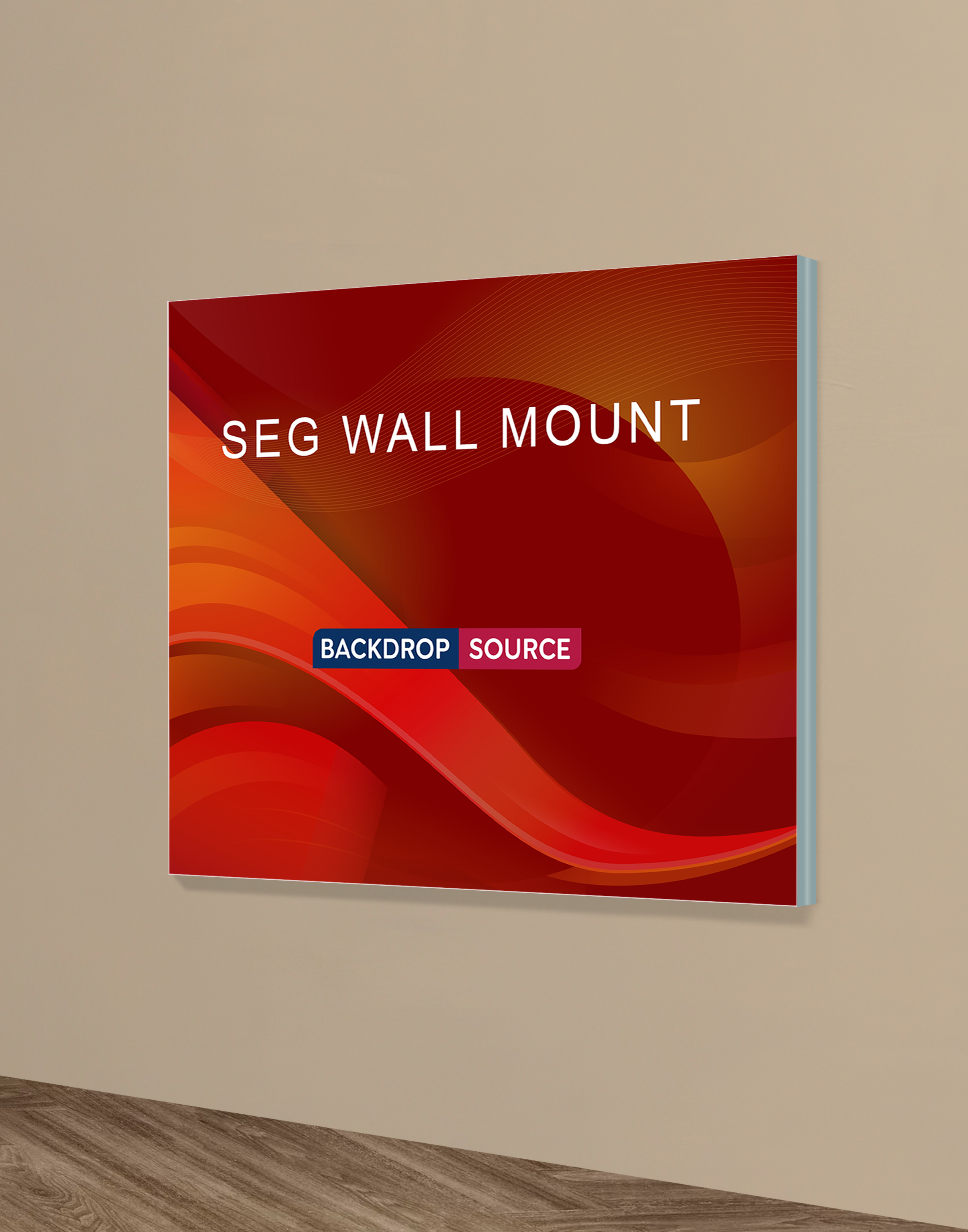 Wall-Mounted SEG Fabric display - 0.8" Depth