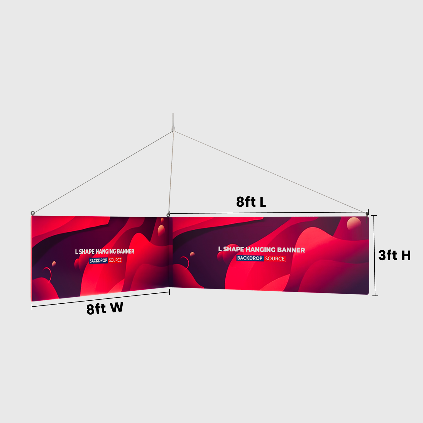 L Shape Hanging Banner
