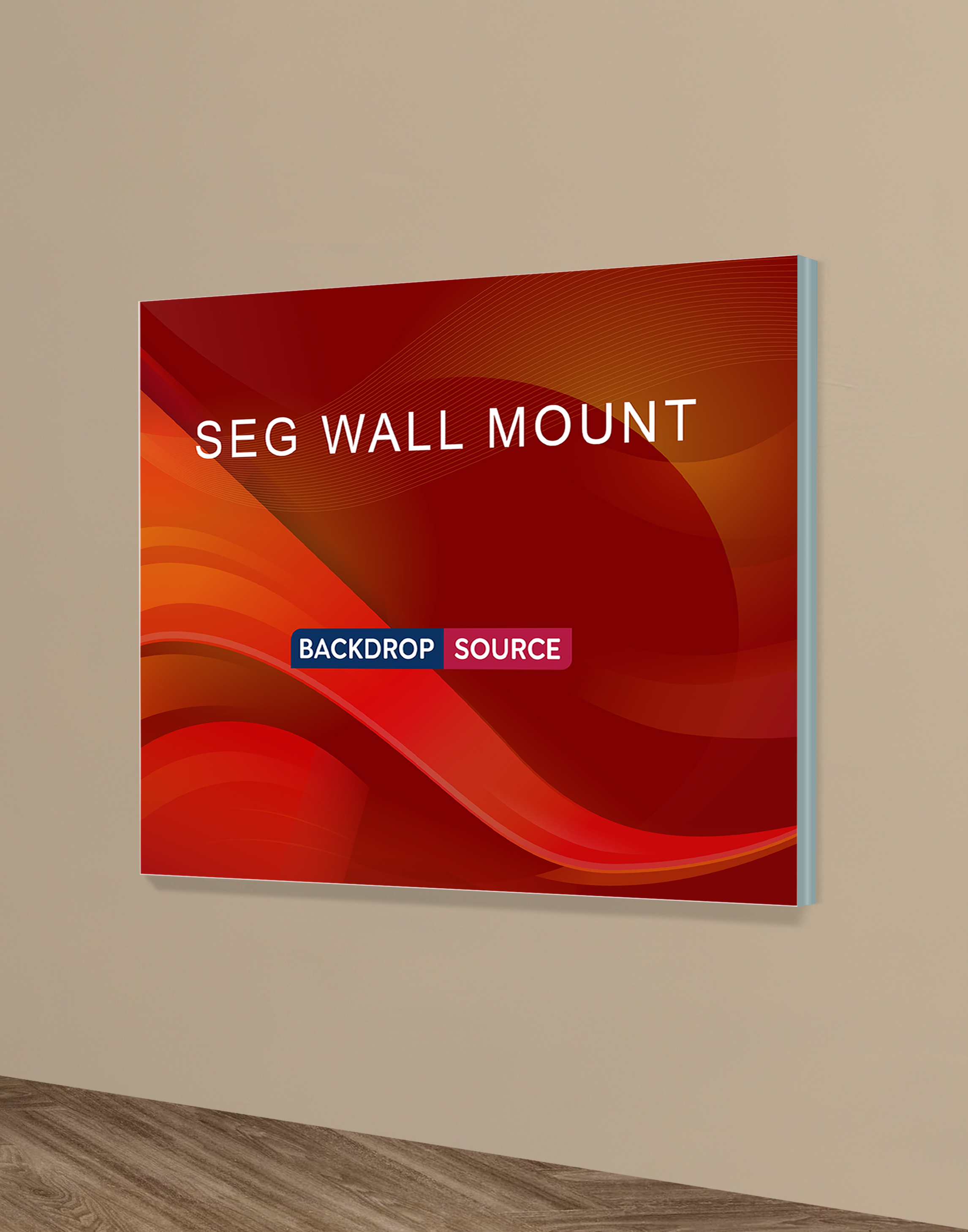 Wall-Mounted SEG Fabric display - 0.8" Depth