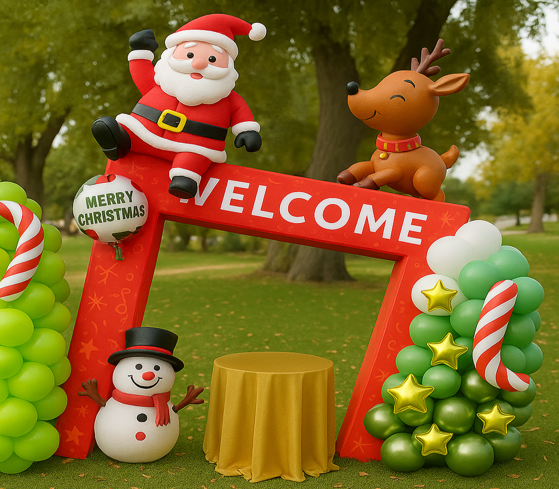 3D Slanted Arch Display Wall