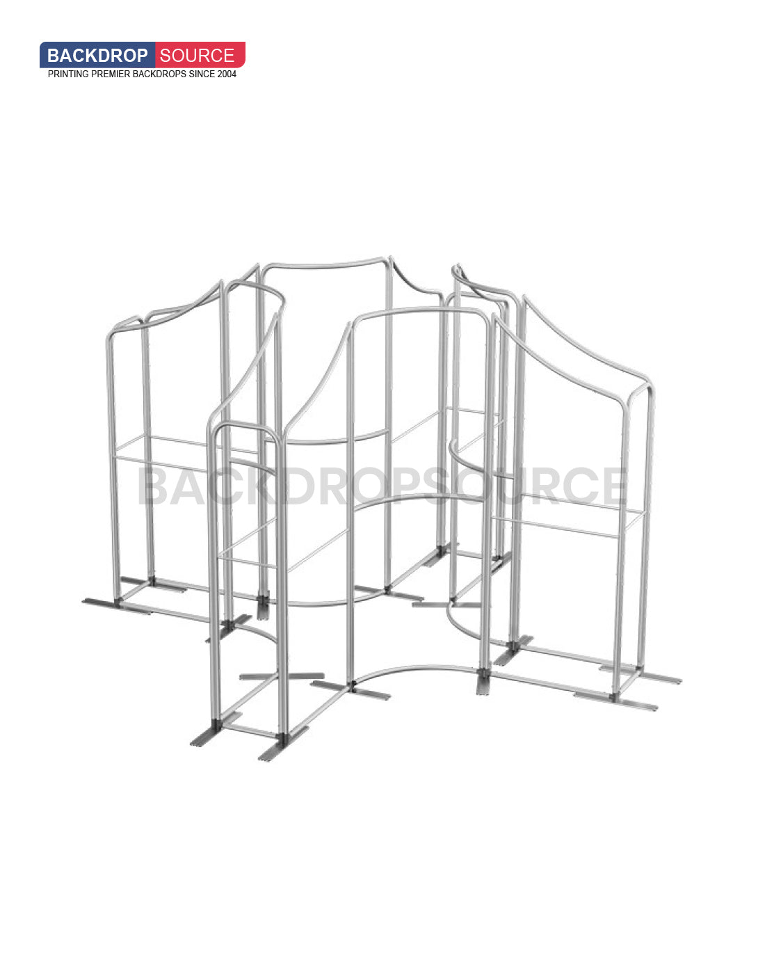 Magnetic Fabric Booth Display - Model 4 (13 x 13ft)