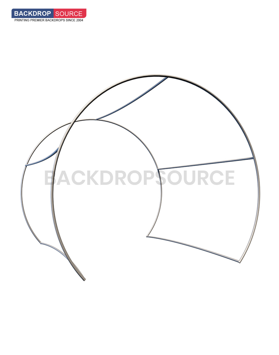 Half Circle Fabric Photo Booth Enclosure