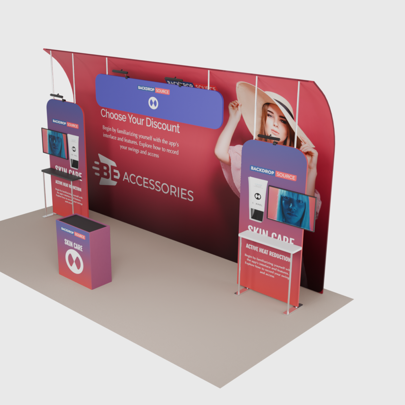 Portable Exhibit Display 20ft x 10ft - Model 15
