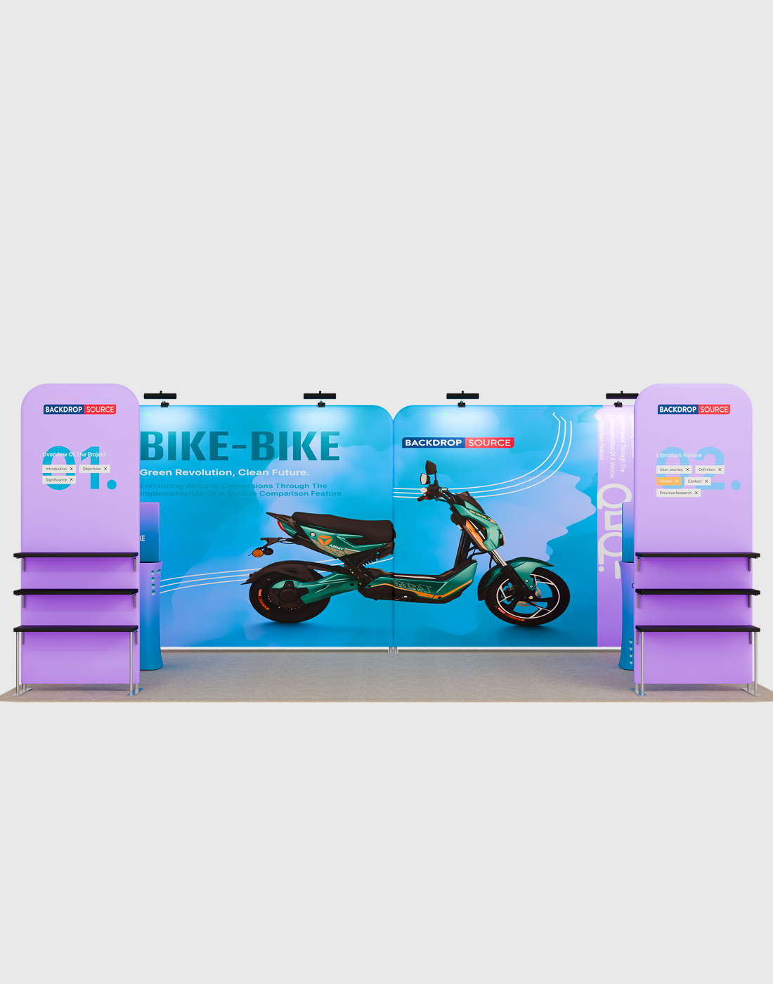 Portable Exhibit Display 10ft x 20ft - Model 14