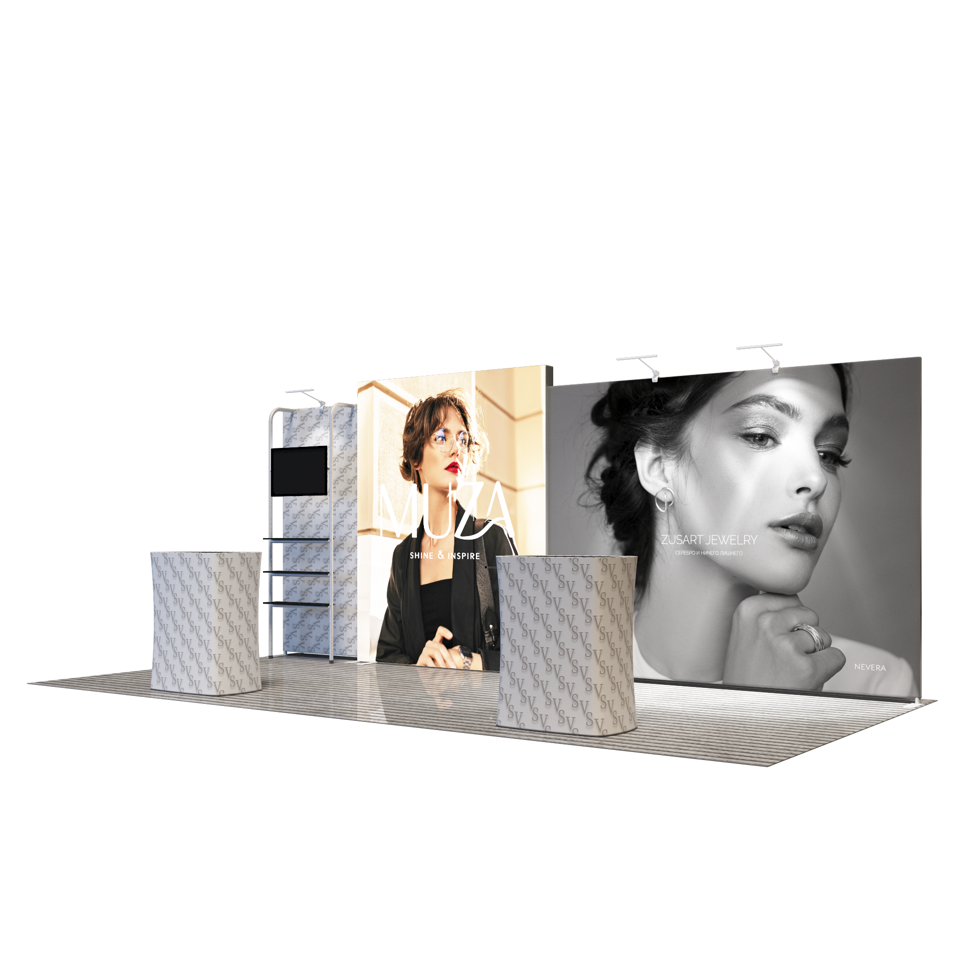 10x20 Modular Exhibition Display Kit – Model 1