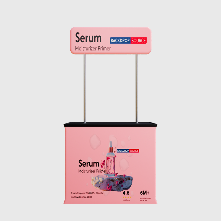 Convertible Fabric Podium Case with Header Display