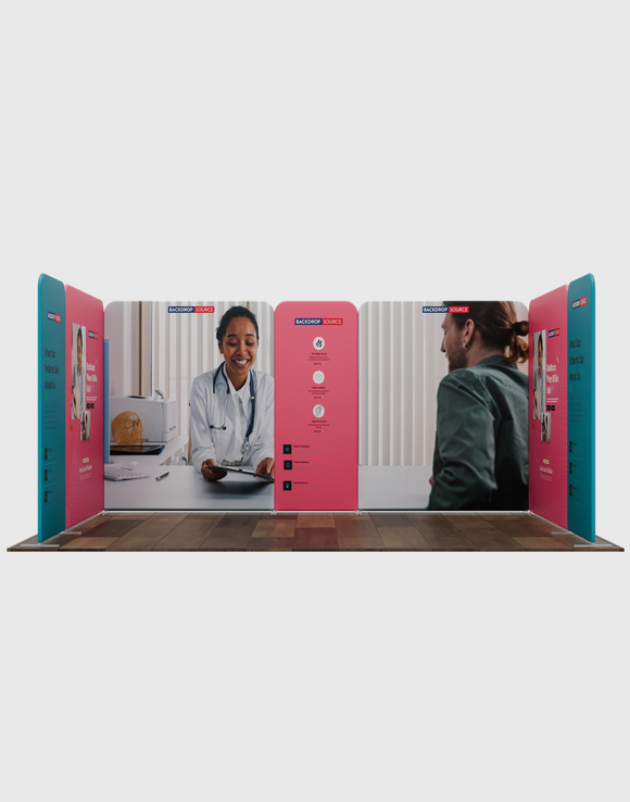 Magnetic Fabric Booth Display - Model 1 (16.4 x 10ft)