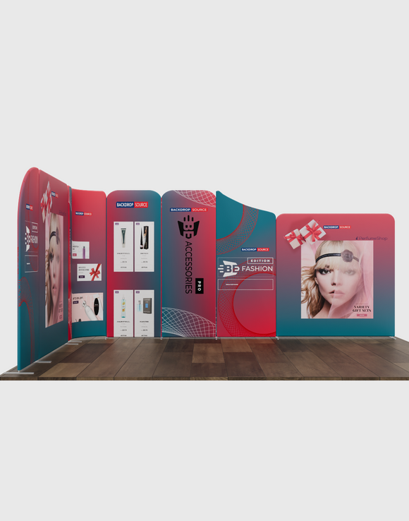Magnetic Fabric Booth Display - Model 3 (16.4 x 13ft)