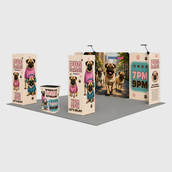 Modular Booth Kits 20ft x 20ft - Model 18