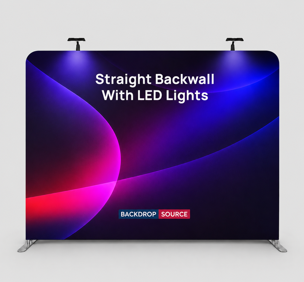 Kit de pared posterior recta con foco LED