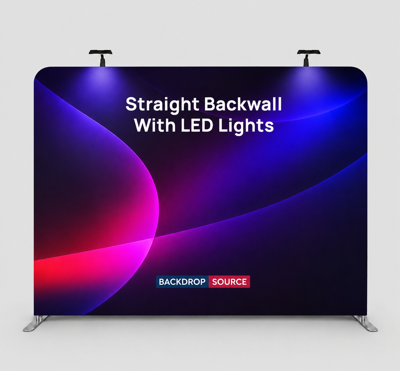 Kit de pared posterior recta con foco LED