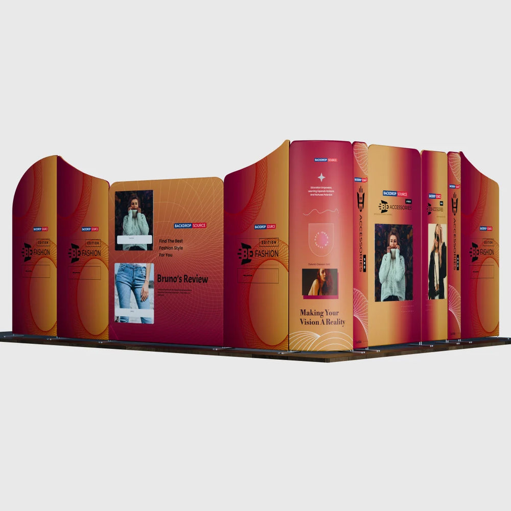 Magnetic Fabric Booth Display - Model 5 (16.4 x 16.4ft)
