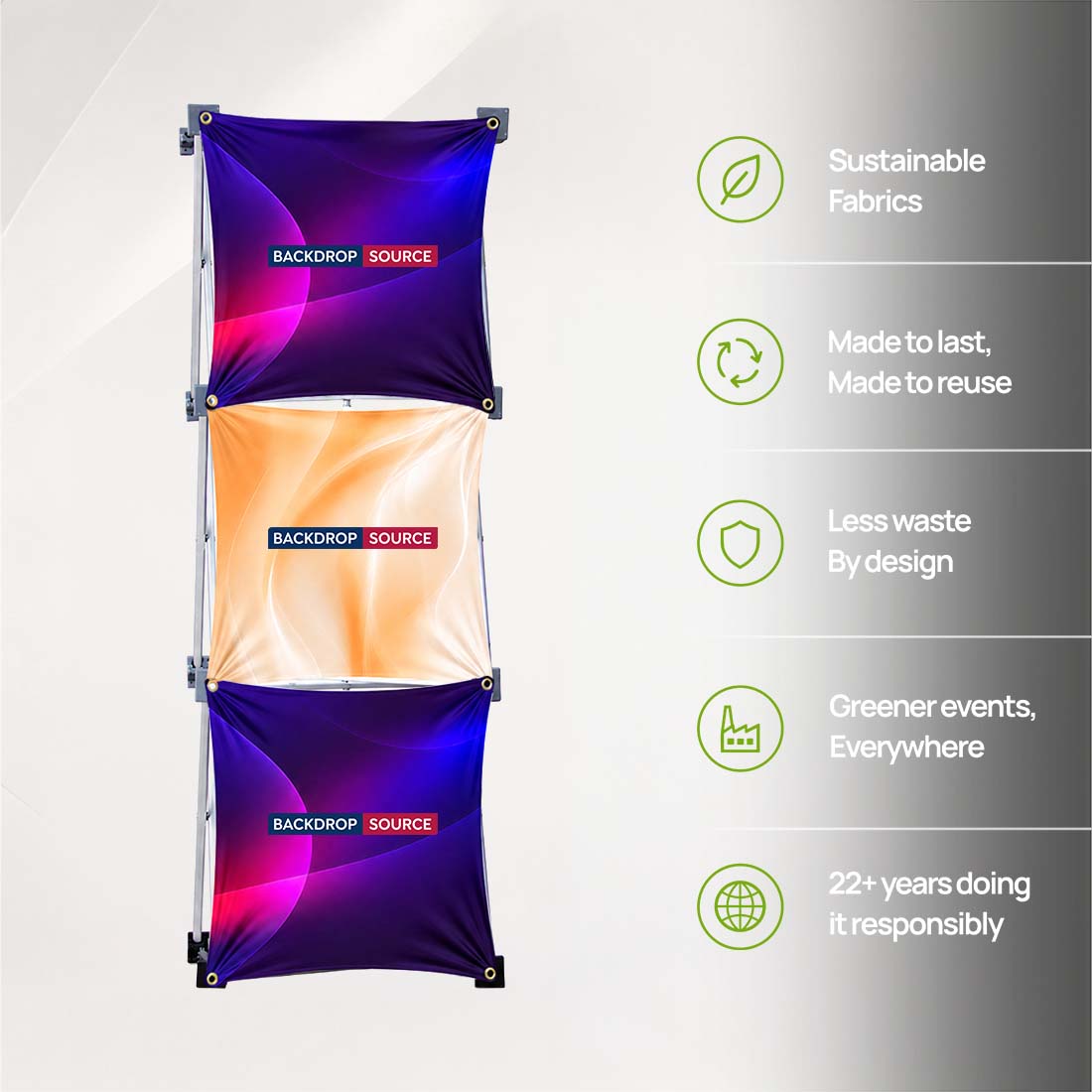 1 x 3 Fabric GeoMetrix Pop Up Grid Display