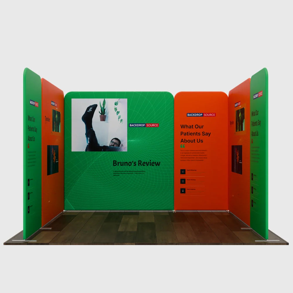 Magnetic Fabric Booth Display - Model 2 (10 x 10ft)