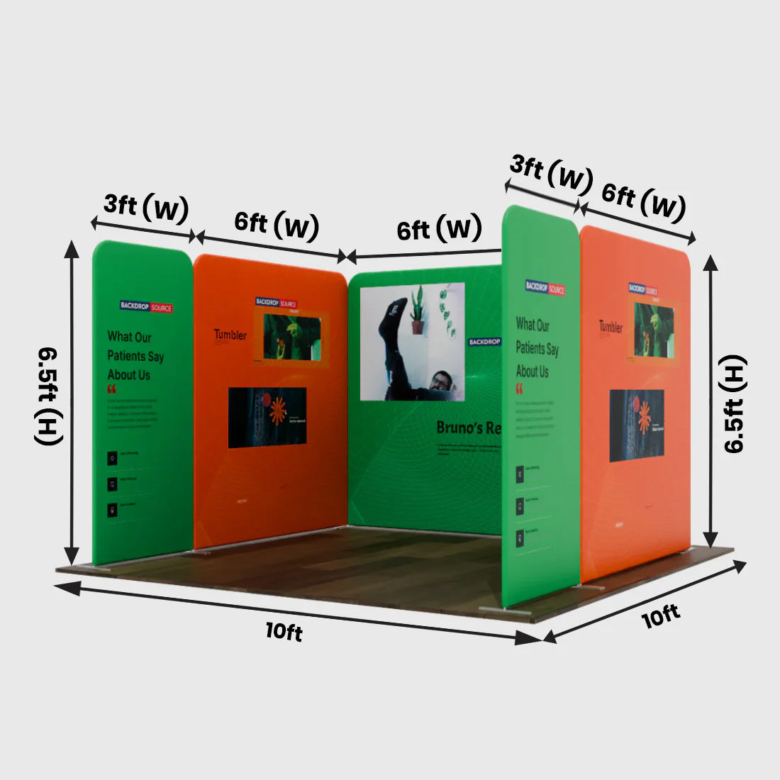 Magnetic Fabric Booth Display - Model 2 (10 x 10ft)