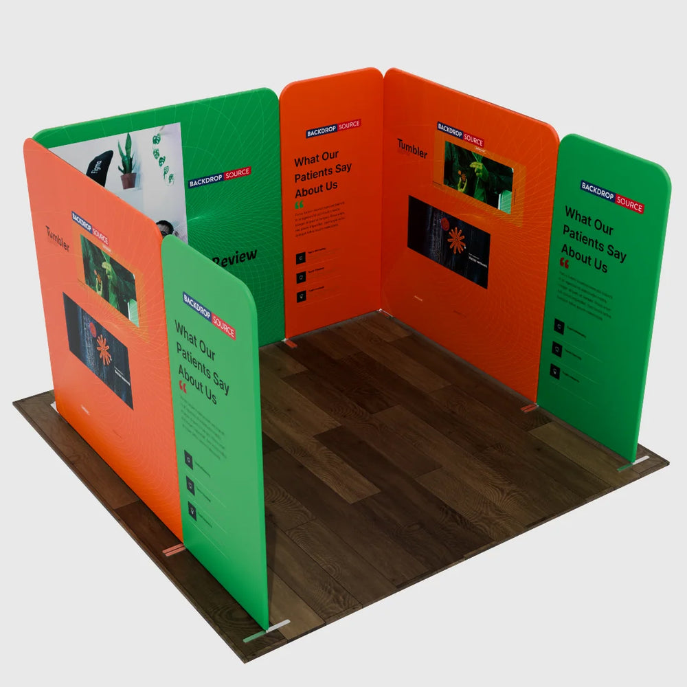 Magnetic Fabric Booth Display - Model 2 (10 x 10ft)