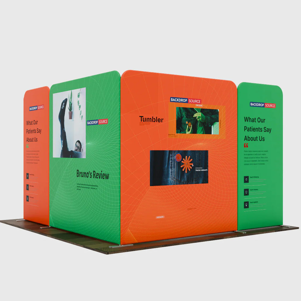 Magnetic Fabric Booth Display - Model 2 (10 x 10ft)