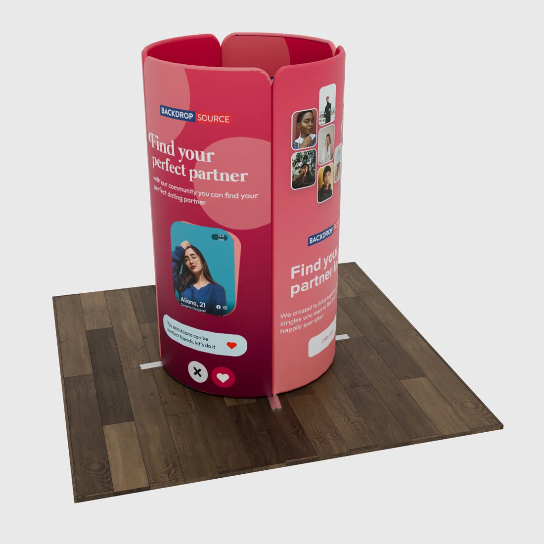 Magnetic Fabric Booth Display - Model 1 (6.5 x 6.5ft)