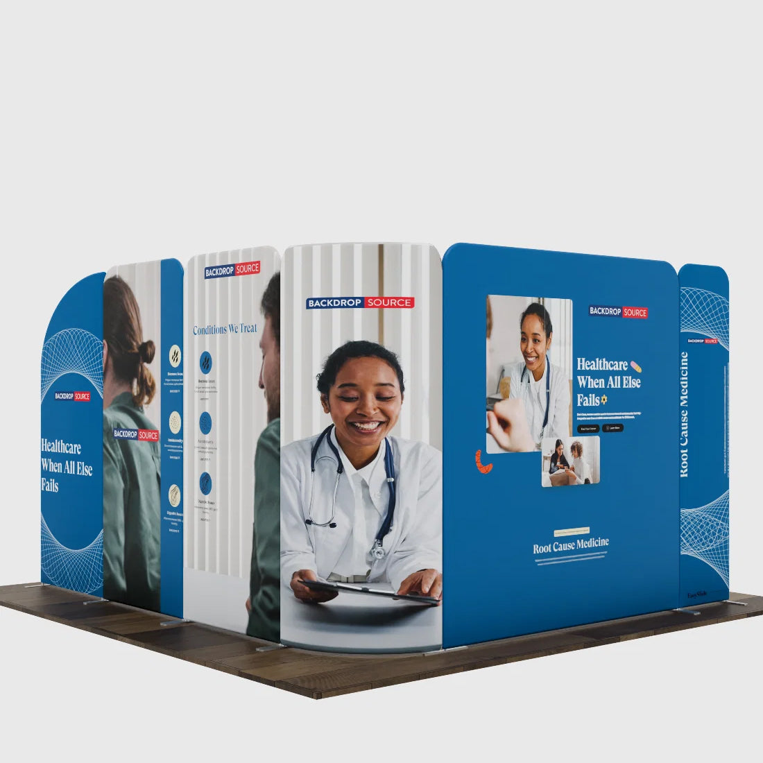 Magnetic Fabric Booth Display - Model 3 (10 x 10ft)