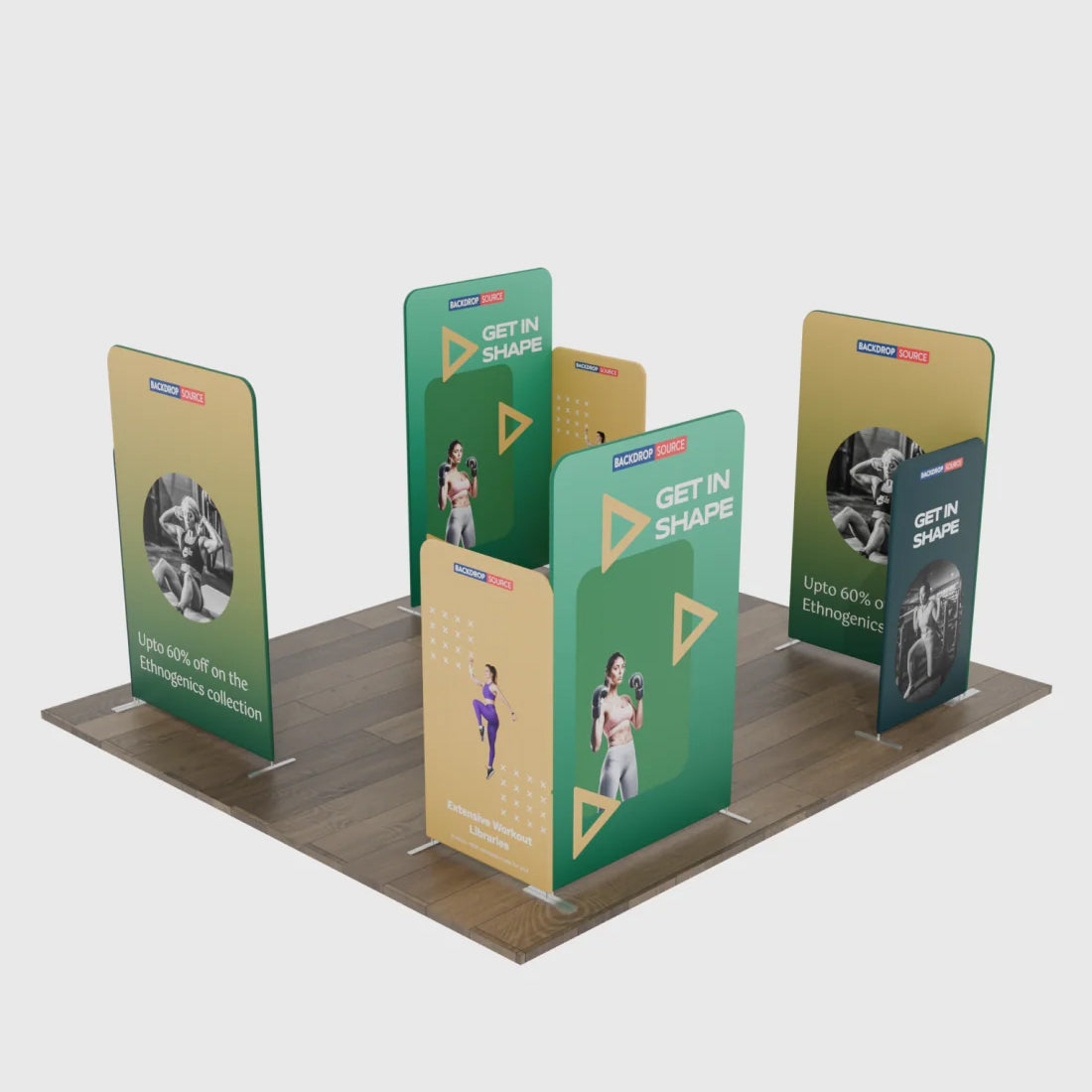 Magnetic Fabric Booth Display - Model 4 (20 x 20ft)