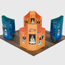 Stand de exhibición de tela magnética - Modelo 5 (20 x 20 pies)