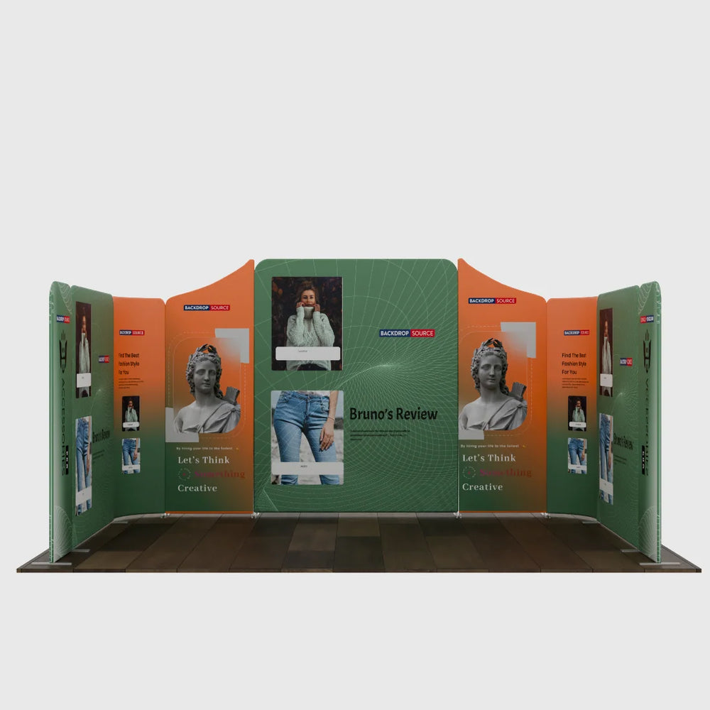 Magnetic Fabric Booth Display - Model 2 (16.4 x 10ft)