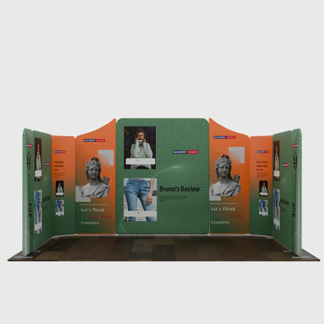 Magnetic Fabric Booth Display - Model 2 (16.4 x 10ft)